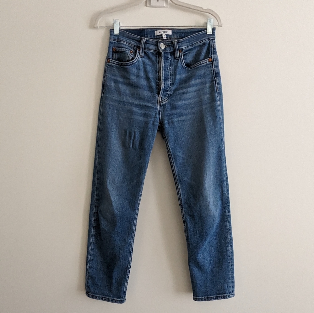 Re/done Stove Pipe Jeans size 26 Dusted Blue
